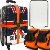 Akcesoria podróżnicze - POKROWIEC OCHRONNY NA ŚREDNIĄ WALIZKĘ 2X PAS ZABEZPIECZAJĄCY WALIZKI BAGAŻU - miniaturka - grafika 1