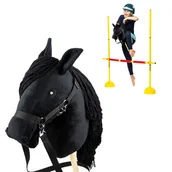 Księgarnia OUTLET - Zestaw Skippi - Hobby Horse Czarny i przeszkoda do skakania 135 cm - miniaturka - grafika 1