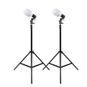 Lampy studyjne - Zestaw 2 pojedyńczych lamp studyjnych LED 100W - miniaturka - grafika 1