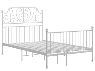 Białe industrialne łóżko metalowe 120x200 cm N0-B92 - Łóżka Białe industrialne łóżko metalowe 120x200 cm N0-B92 - Łóżka - miniaturka - grafika 1