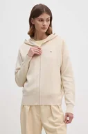 Swetry damskie - Tommy Hilfiger kardigan damski kolor beżowy lekki WW0WW42018 - miniaturka - grafika 1
