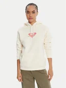 Bluzy damskie - Roxy Bluza Surf Stoked Crew Brushed Vint ERJFT05018 Écru Regular Fit - miniaturka - grafika 1