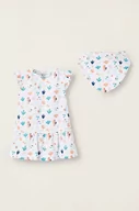 Sukienki i spódniczki dla dziewczynek - zippy sukienka bawełniana niemowlęca kolor biały mini prosta - Zippy - miniaturka - grafika 1