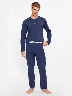 Guess Piżama U2BX00 KBZG0 Niebieski Regular Fit - Piżamy męskie - miniaturka - grafika 1