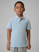 Koszulki dla chłopców - 4F Koszulka polo regular chłopięca - niebieska 164 (13-14 lat) - miniaturka - grafika 1