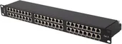 Pozostałe akcesoria sieciowe - Lanberg Patch panel Lanberg PPS6-1048-B 48 port 1U 19" kat.6 FTP ekranowany czarny - miniaturka - grafika 1
