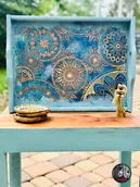 Deski do krojenia - Turkusowa taca, orientalna, prezent - miniaturka - grafika 1