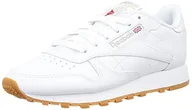 Sneakersy męskie - Reebok Męskie klasyczne skórzane sneakersy, Ftwr biała czysta szara 3 guma Reebok 03, 37 EU - miniaturka - grafika 1