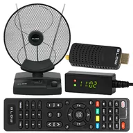 Tunery DVB-T - Tuner DVB-T2 BLOW 7000FHD MINI H.265 HEVC + antena pokojowa BLOW ATD17 - miniaturka - grafika 1