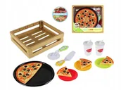 Zabawy w naśladowanie dorosłych - ZASTAW PIZZA W SKRZYNCE Z AKCESORIAMI ZABAWKA - miniaturka - grafika 1