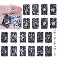 Czasopisma - Zestaw Breloków w Kształcie Kart Tarota DIY 20 szt. Srebrne - miniaturka - grafika 1