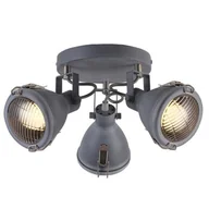 Lampy sufitowe - Stalowa lampa sufitowa z trzema reflektorami - V097 R1-S04 - miniaturka - grafika 1
