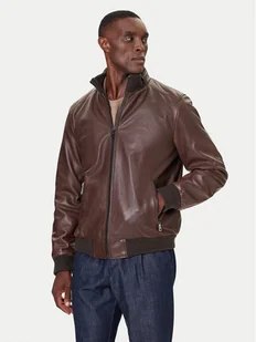 Milestone Kurtka skórzana MSNaldo 53101821280 Brązowy Regular Fit - Kurtki męskie - miniaturka - grafika 1