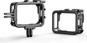 Akcesoria do kamer sportowych - aMagisn AG01 klatka na kamerę sportową, klatka na kamerę ze stopu aluminium z dwoma mocowaniami typu "zimna stopka" i adapterem do kamery sportowej, metalowa rama ochronna, kompatybilna z Insta360 GO 3 - miniaturka - grafika 1