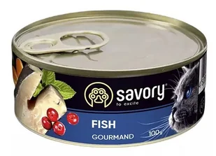 SAVORY Cat Adult Fish 100g (puszka) - Mokra karma dla kotów - miniaturka - grafika 1