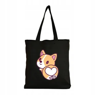 Eko Torba na ramię Zakupy Shopper Torebka Bawełniana Eco Akita Shiba Pies 2 - Torby i wózki na zakupy - miniaturka - grafika 1