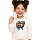 Bluzy dla dziewczynek - BLUZA DZIECIĘCA 67 SIX SEVEN VIRAL KOSZYKÓWKA 122-128 DLA CHŁOPCA - miniaturka - grafika 1