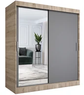 Szafy - Szafa przesuwna dąb sonoma + antracyt 180 cm Oper - miniaturka - grafika 1