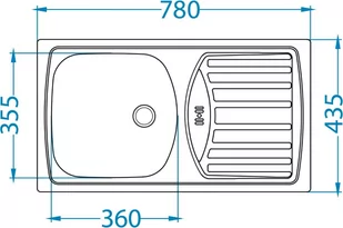 Zlew ALVEUS BASIC 150 (odpływ 60mm) stal SATYNA (1136530) - Zlewozmywaki - miniaturka - grafika 2
