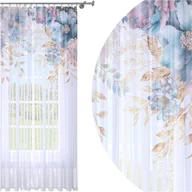 Firany - FIRANA GOTOWA 140x250 WOAL BARWIONA WZÓR NA ŻABKI - miniaturka - grafika 1