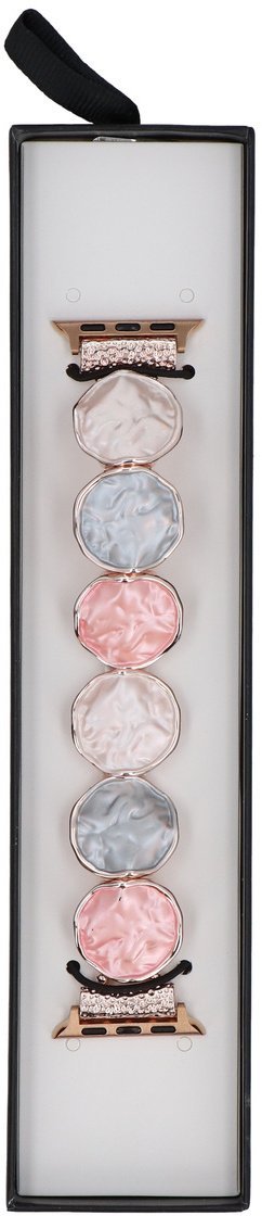 GlacierX Nowa bransoleta do smartwatcha GlacierX Gleam Coin Stretch Bracelet Sweet Candy do Apple Watch 38/40/41mm Landrynkowa