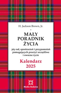 Kalendarz biurkowy 2025 dzienny Media Rodzina Mały Poradnik Życia czerwony - Kalendarze - miniaturka - grafika 1