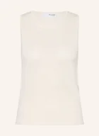 Koszulki i topy damskie - Selected Femme Top Z Dzianiny weiss - miniaturka - grafika 1