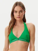 Stroje kąpielowe - Tommy Hilfiger Góra od bikini UW0UW05813 Zielony - miniaturka - grafika 1