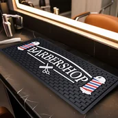 Pozostałe akcesoria fryzjerskie - TEMU Antypoślizgowa silikonowa mata fryzjerska - Podkładka fryzjerska z stylowym fryzjerskim drzewkiem, idealna do organizowania narzędzi i - miniaturka - grafika 1