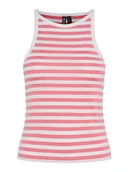 Koszulki i topy damskie - Pieces Top "Jane" w kolorze jasnoróżowo-białym - miniaturka - grafika 1