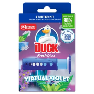 Żelowe krążki do toalet - Zestaw startowy Duck Fresh Discs Virtual Violet - Środki do WC Żelowe krążki do toalet - Zestaw startowy Duck Fresh Discs Virtual Violet - Środki do WC - miniaturka - grafika 1