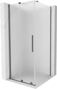 Mexen Velar kabina prysznicowa rozsuwana 100x100 cm, szron, gun metal - 871-100-100-31-95 - Kabiny prysznicowe - miniaturka - grafika 1