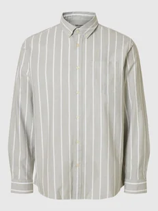 Camicia Oxford Uomo Selected Rigata Regular Fit - Koszule męskie - miniaturka - grafika 1