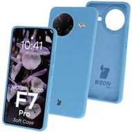 Etui i futerały do telefonów - Bizon Silikonowe etui Soft Case do Xiaomi POCO F7 Pro, niebieskie - miniaturka - grafika 1