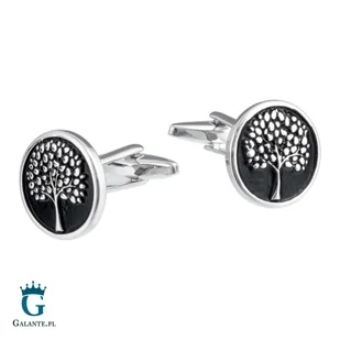 Spinki do mankietów Drzewo Dąb SD-0108 - Spinki do mankietów i krawatów - miniaturka - grafika 2
