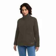 Kurtki damskie - Damska kurtka polarowa Jack Wolfskin HIGH CURL JKT W obsidian moss - S - miniaturka - grafika 1