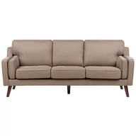 Sofy i kanapy - Sofa 3-osobowa tapicerowana brązowa LOKKA - miniaturka - grafika 1