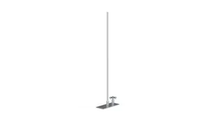 Elko-Bis Maszt odgromowy z podstawą metalową 100x250mm aluminiowy 43.1/M AL /1m/ /94381009/ 94381009 - Piorunochrony - miniaturka - grafika 1