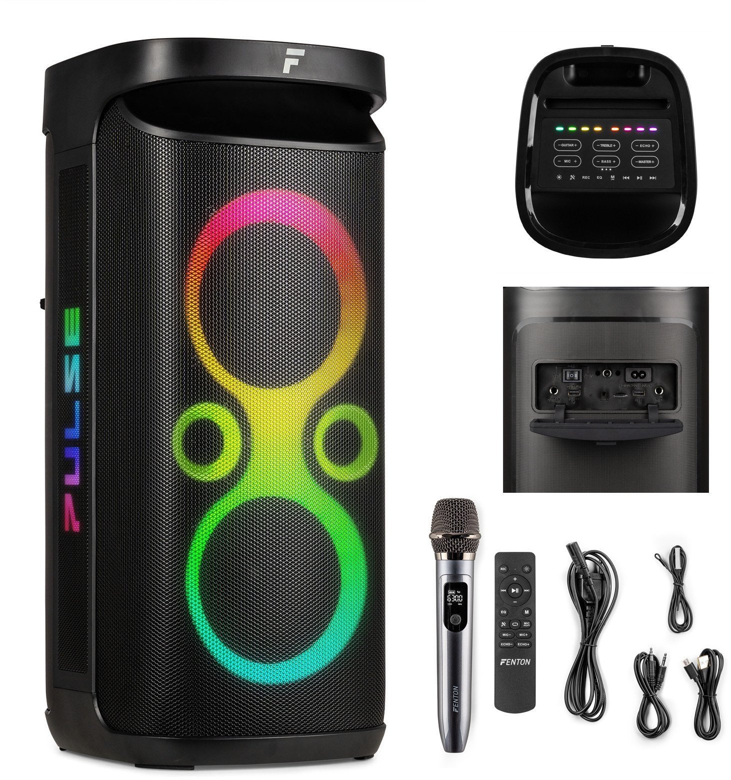 Głośnik imprezowy boombox LED Pulse130 Fenton one size