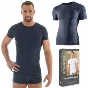 Koszulka męska WEŁNIANA termo BRUBECK SS11030 - XL - Koszulki męskie - miniaturka - grafika 1