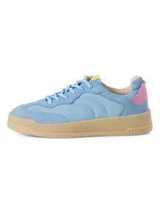 Tamaris Skórzane sneakersy w kolorze błękitnym - Trampki damskie - miniaturka - grafika 1