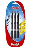 Długopisy - Pentel Oh Gel długopisy kulkowe, żelowe, wysuwane, czarne - miniaturka - grafika 1
