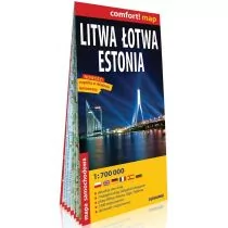 ExpressMap comfort! map. Litwa, Łotwa, Estonia. Laminowana mapa samochodowa, 1:700 000 praca zbiorowa - Atlasy i mapy - miniaturka - grafika 1