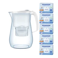 Dzbanki filtrujące - Aquaphor Onyx 4.2L Biały dzbanek filtrujący wkładami na pół roku - miniaturka - grafika 1