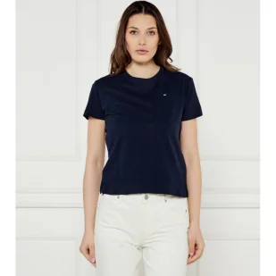 Tommy Hilfiger T-shirt Slim Fit - Koszulki i topy damskie - miniaturka - grafika 1
