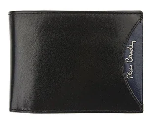 Skórzany portfel męski Pierre Cardin – czarny z niebieską wstawką, RFID TILAK29 8805 - Portfele Skórzany portfel męski Pierre Cardin – czarny z niebieską wstawką, RFID TILAK29 8805 - Portfele - miniaturka - grafika 1