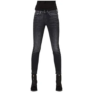 G-STAR RAW 3301 Mid Waist Ripped Ankle Skinny dżinsy damskie, Worn in Corby Black A634-c005, 26W x 32L - Spodnie damskie - miniaturka - grafika 1