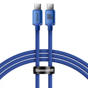 Baseus Crystal Shine Series kabel przewód USB do szybkiego ładowania i transferu danych USB Typ C - USB Typ C 100W 1,2m niebieski CAJY000603 - Kable USB - miniaturka - grafika 1