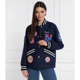 Tommy Hilfiger Kurtka bomber COLLEGIATE | Regular Fit | z dodatkiem wełny - Kurtki damskie - miniaturka - grafika 1