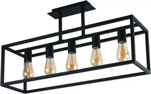 Nowodvorski LAMPA sufitowa CRATE 9047 prostokątna OPRAWA klatka industrialna czarna 9047 - Lampy sufitowe - miniaturka - grafika 1